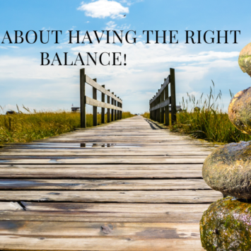 It’s all about having the right balance!